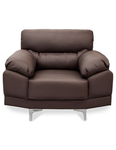 Sala de Piel Genuina Sofa,Love y Sillón Lisboa Color Chocolate - ConfortoPiel.