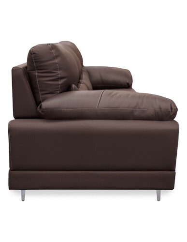 Sala de Piel Genuina Sofa,Love y Sillón Lisboa Color Chocolate - ConfortoPiel.