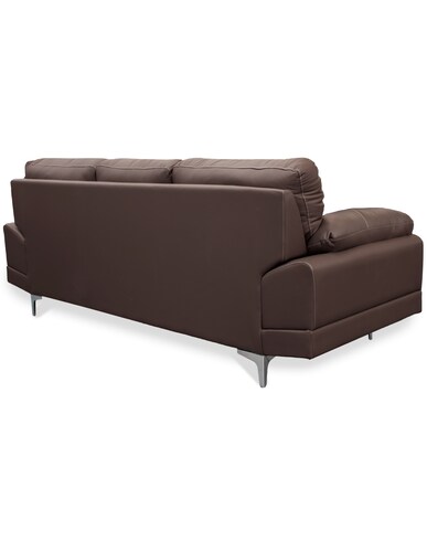Sala de Piel Genuina Sofa,Love y Sillón Lisboa Color Chocolate - ConfortoPiel.