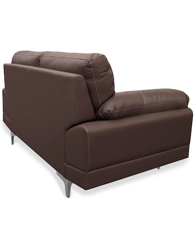 Sala de Piel Genuina Sofa,Love y Sillón Lisboa Color Chocolate - ConfortoPiel.