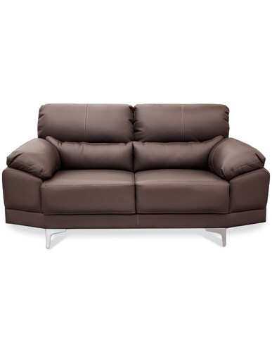 Sala de Piel Genuina Sofa y Love Seat  Lisboa Color Chocolate - ConfortoPiel.