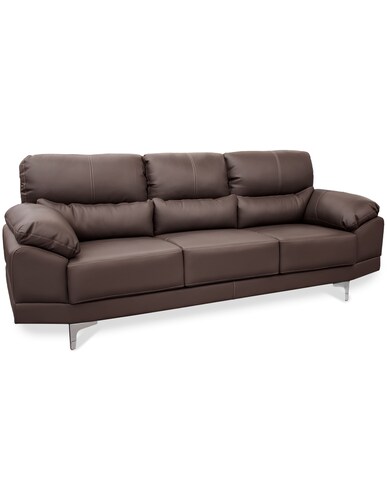 Sala de Piel Genuina Sofa y Love Seat  Lisboa Color Chocolate - ConfortoPiel.