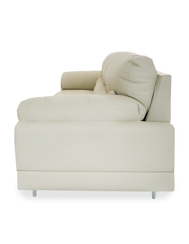 Sala de Piel Genuina Sofa y Love Seat  Lisboa Color Marfil - ConfortoPiel.