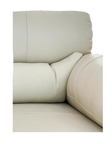 Sala de Piel Genuina Sofa y Love Seat  Lisboa Color Marfil - ConfortoPiel.