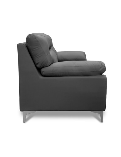 Sofá de piel Genuina Isabela Color Gris Oxford - ConfortoPiel