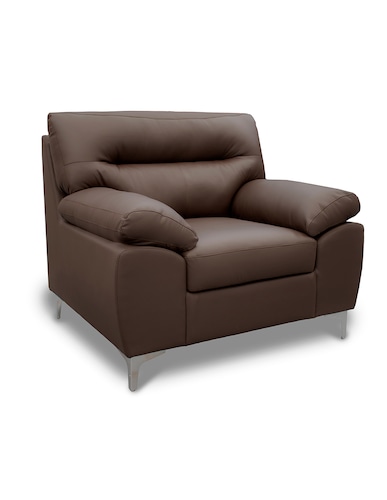 Sillón Individual de piel Genuina Isabela Color Chocolate - ConfortoPiel