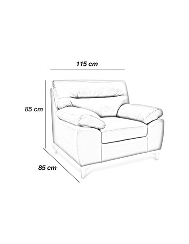 Sillón Individual de piel Genuina Isabela Color Chocolate - ConfortoPiel