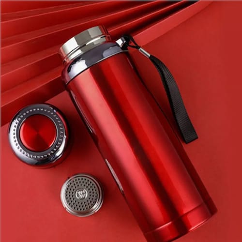 Termo De Acero Inoxidable Aislado Al Vacío 1000ml Rojo