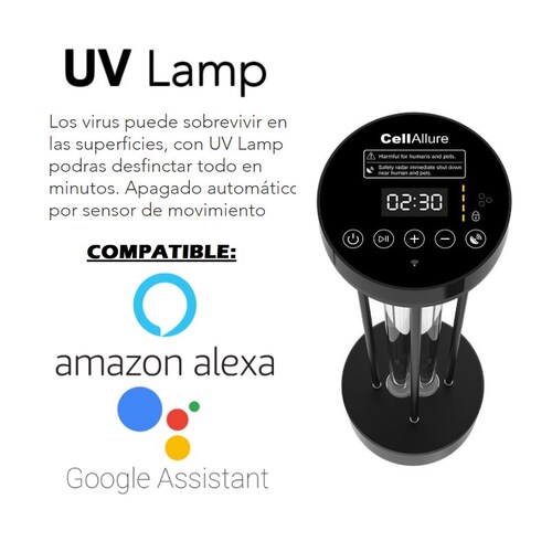 Lámpara Luz Uv Smart Esterilizadora Desinfectante CellAllure