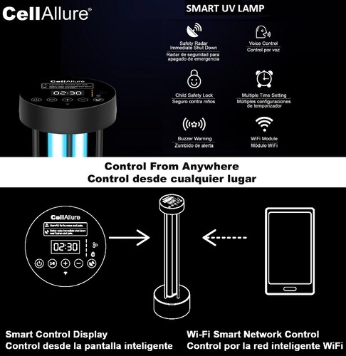Lámpara Luz Uv Smart Esterilizadora Desinfectante CellAllure