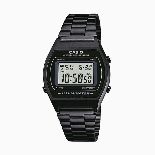 Reloj Unisex Casio B640WB-1 correa de acero Illuminator calendario alarma