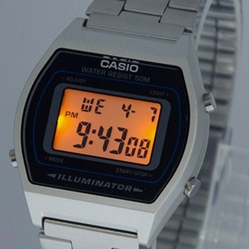 Reloj Unisex Casio B640WD-1 Correa De Acero Inoxidable Illuminator ...