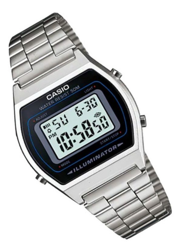 Reloj Unisex Casio B640WD-1 Correa De Acero Inoxidable Illuminator ...