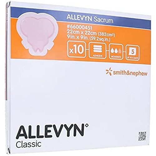 1 Apósito Parche Hidrocelular Allevyn Sacrum 22x22cm / Smith&Nephew -Médica Depot