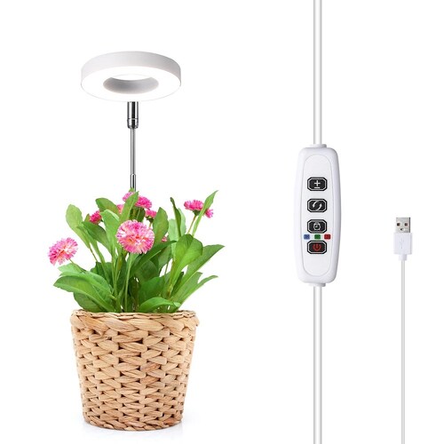 Lampara LED para plantas en Interior. Usala en Casa, Oficina. Departamento. Con timer.