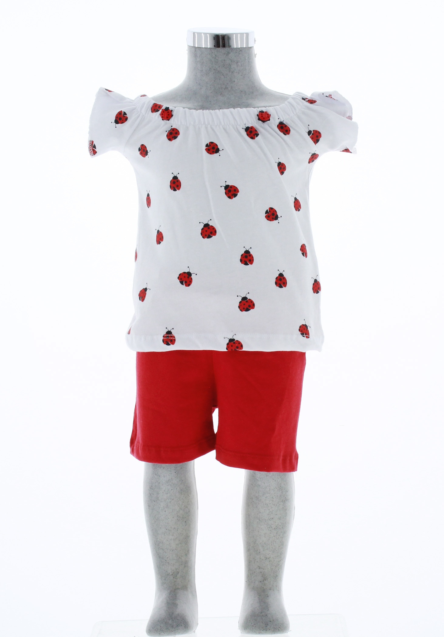 Conjunto Shorts y Blusa Para Nina 3480 2 Piezas 1 a 8 Anos