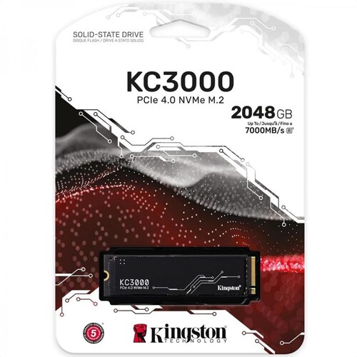 M.2 2280 SSD 2TB Kingston KC3000 NVMe PCIe 4.0 SKC3000D/2048G.