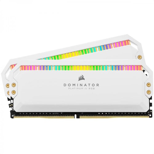 Memorias Ram DDR4 Corsair Dominator Platinum RGB 3200MHz 16GB PC4-25600 Kit 2x8 Blancas CMT16GX4M2C3200C16W.