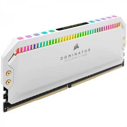 Memorias Ram DDR4 Corsair Dominator Platinum RGB 3200MHz 16GB PC4-25600 Kit 2x8 Blancas CMT16GX4M2C3200C16W.