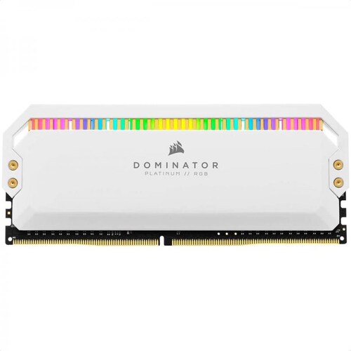 Memorias Ram DDR4 Corsair Dominator Platinum RGB 3200MHz 16GB PC4-25600 Kit 2x8 Blancas CMT16GX4M2C3200C16W.