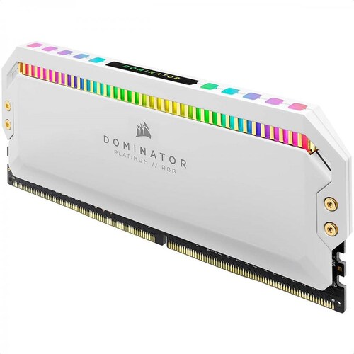 Memorias Ram DDR4 Corsair Dominator Platinum RGB 3200MHz 16GB PC4-25600 Kit 2x8 Blancas CMT16GX4M2C3200C16W.