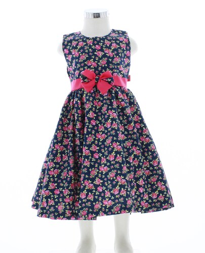 Vestido Niña Azul Marino Floreado 3485 2 a 10 años