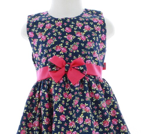 Vestido Niña Azul Marino Floreado 3485 2 a 10 años