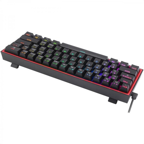 Teclado Redragon Fizz Pro K616-RGB Black Mecanico Switch Red Alambrico Inalambrico Y Bluetooth Ingles.