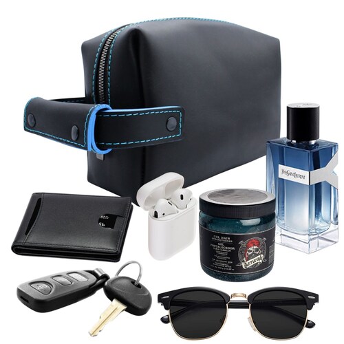 Neceser Maletín Sobaquera Hombre Piel Estuche Viaje Casual