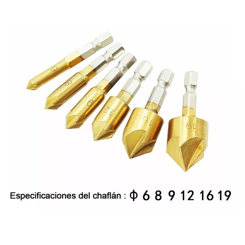 Juego 26 Brocas Avellanadora Escalonada Circular Sacabocado Madera