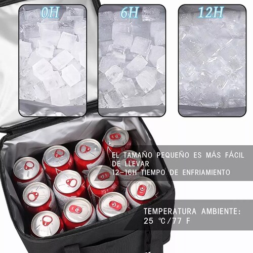 Hielera Portatil 12.5 L Mochila Bolsa Térmica Para 12 Latas