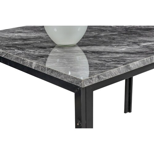 Comedor Laos Azul 4 Sillas Tubular Cubierta Laminada.