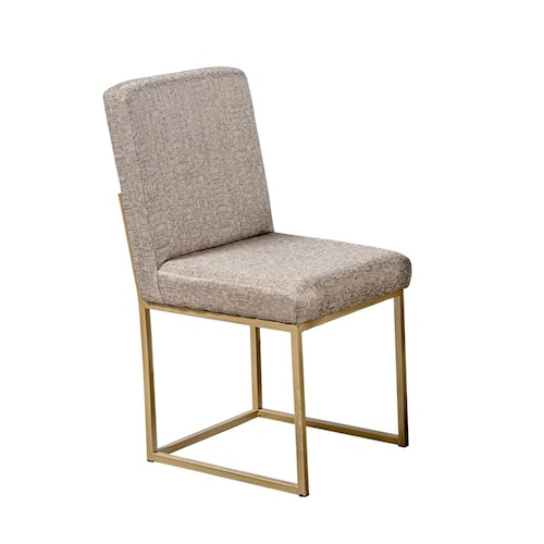 Comedor Soria Golden 6 Sillas Tubular Cubierta Porcelanato Mármol