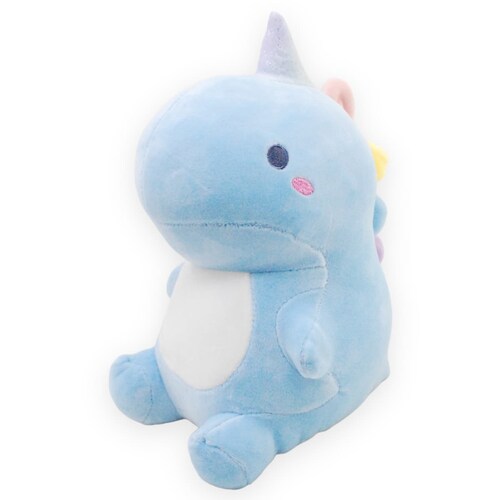 Peluche Dinosaurio Azul Juguete Para Niño Niña Muy Suave