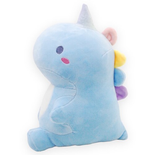Peluche Dinosaurio Azul Juguete Para Niño Niña Muy Suave