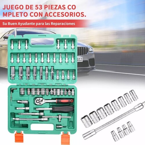 Juego De Máquinas Herramienta 53 Piezas Verde