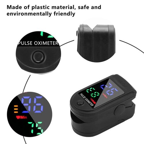 Oxímetro de lectura rápida MXOXL-001-16 1pza Negro Rango de Medición 70porciento -99porciento Spo2 30 a 240BPM mas menos 2BPM o mas menos 2porciento PR 2xAAA No Incluidas, OxiLed
