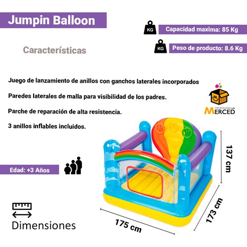 Castillo Inflable Brincolin Infantil Diseño Arcoiris Rainbow