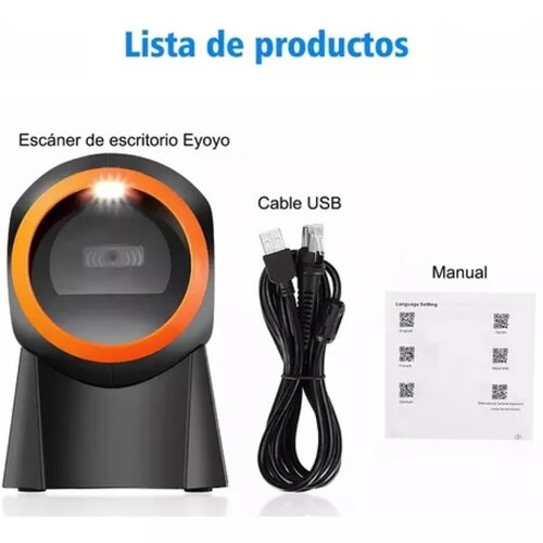 Lector Código Barras Omnidireccional 1d/2d/qr Usb Scanner