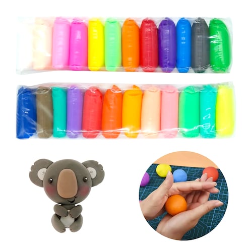24 Fomi Moldeable Para Manualidades variedad de colores  Plastilina Antiestre .