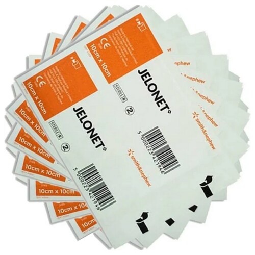 10 Jelonet de Gasa Parafinada de 10x10cm / Smith&Nephew - Médica Depot