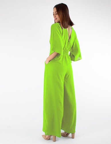 Jumpsuit pantalón amplio manga campana 
