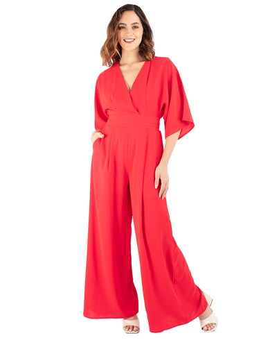 Jumpsuit pantalón amplio manga campana 