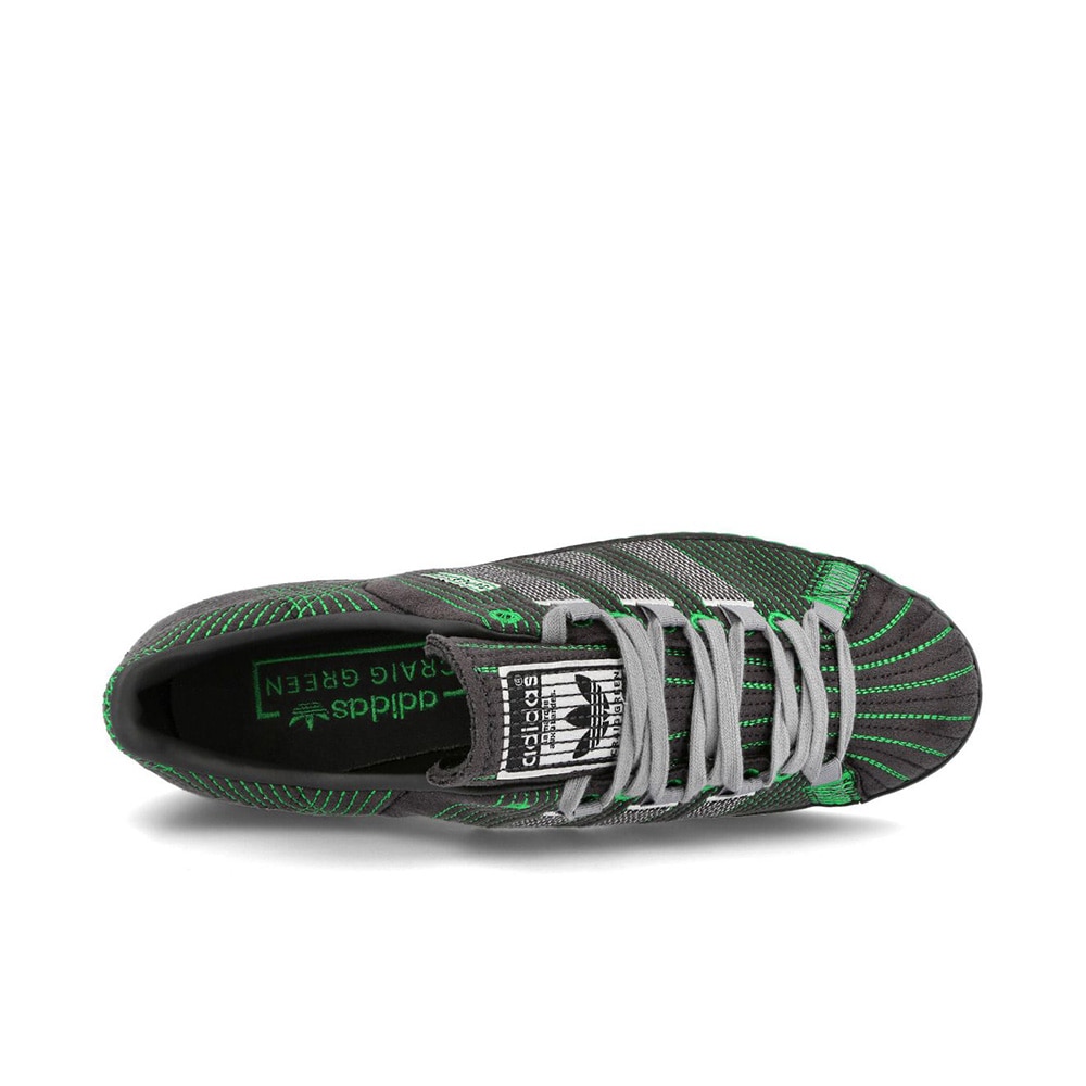 Green superstar adidas shoes best sale