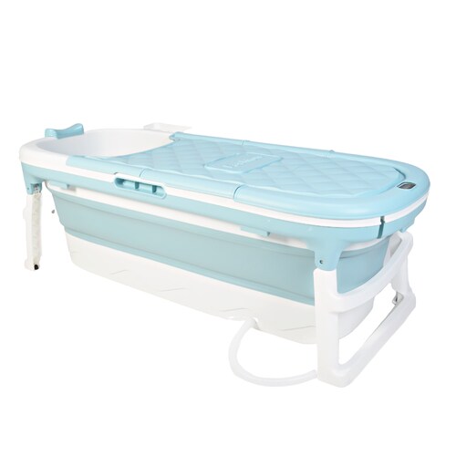 Tina Plegable Para Adulto Mima2 Con Tapa y Termómetro Azul