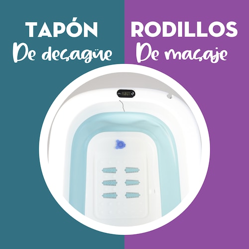 Tina Plegable Para Adulto Mima2 Con Tapa y Termómetro Azul