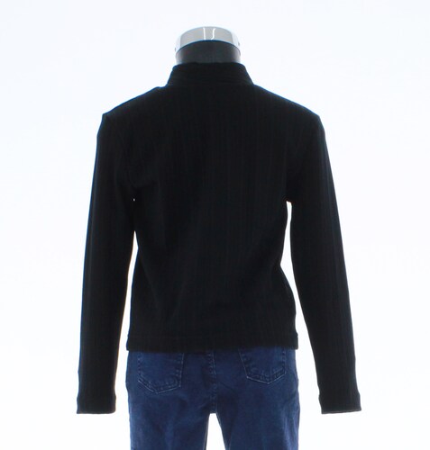 Blusa Niña Color Negro Lisa Cuello Alto 3518 2 A 16 Años