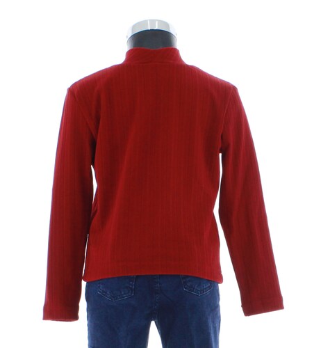 Blusa Niña Color Rojo Lisa Cuello Alto 3520 2 A 16 Años.