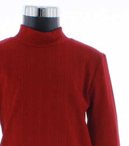 Blusa Niña Color Rojo Lisa Cuello Alto 3520 2 A 16 Años.