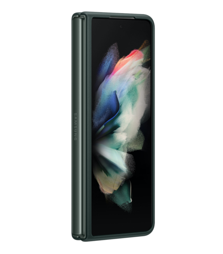Funda Samsung Piel Leather Cover Para Galaxy Z Fold 3 Verde